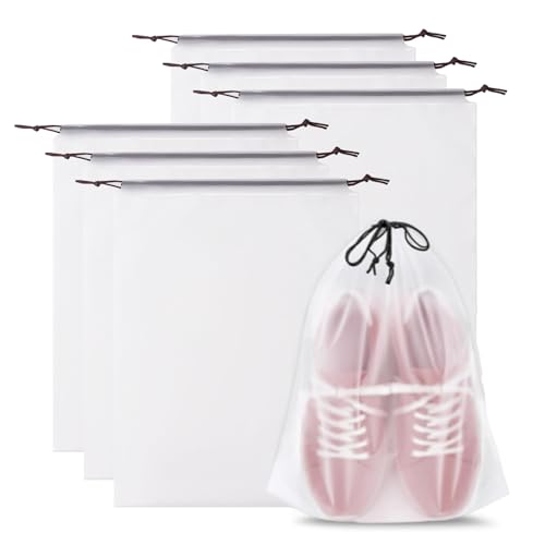 Reiseschuhtasche, transparenter Reiserucksack mit Kordelzug für Schuhe | 6-teiliges tragbares Kordelzugbeutel für Koffer Männer Frauen Transport von Générique
