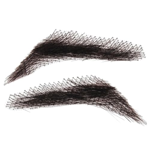 Royal Hair Earnrows | Handgefertigte wiederverwendbare Kopfbedeckungen für Männer und Frauen | 1 Paar atmungsaktive Augenbrauen für Kostüme, Make-up, Theater, Cosplay, Charakterisierung von Générique