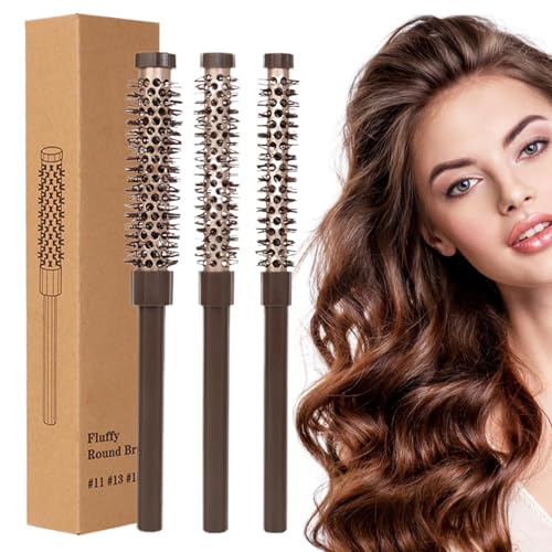 Runder Pinsel für Leiden, runder Quiff-Rollerpinsel | Frisierrollen, Round Schnurrbart, professionelle Curlingrolle für Frauen und Männer, Stil, Heben, Curling von Pony von Générique