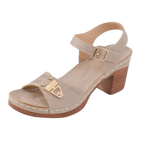 Sandalen für Damen, Sommer, bequem, Sandalen, Hausschuhe, Orthopädisch, Schuhe, Damen, Schuhe, Hochzeit, Schuhe, Flip-Flops, Strandsandalen, kaki, 42 EU von Générique