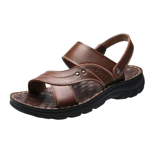 Sandalen für Herren, Flip-Flops, modisch, Herren, Sommersandalen, bequem, rutschfest, Strand, Pool, Innen- und Außenbereich, Sommerschuhe, Wandern, Braun., 43 EU von Générique