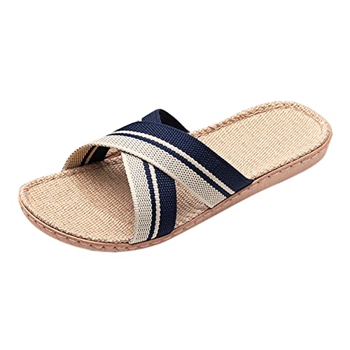 Sandalen für Herren, Leder, Flip-Flops, Sommersandalen, bequem, rutschfest, Hausschuhe und Clogs für Herren, Outdoor, Mokassins, Leder, geschlossene Sandale, Sommerschuhe, Dunkelblau A, 44 EU Sandalen für Herren, Leder, Flip-Flops, Sommersandalen, bequem, rutschfest, Hausschuhe und Clogs für Herren, Outdoor, Mokassins, Leder, geschlossene Sandale, Sommerschuhe, Dunkelblau A, 44 EU von Générique