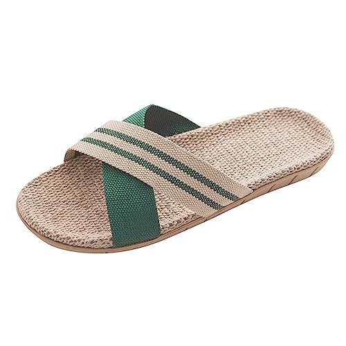 Sandalen für Herren, Leder, Strandschuhe, Sportsandalen, Trekking, Wandern, Herren, Leder, Outdoor, Mokassins, Sommerschuhe, Grün 1, 44 EU von Générique
