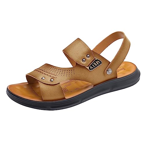 Sandalen für Herren, Sandalen, Outdoor, Sport, Flip-Flops, Herren, Sommerschuhe, bequem, für Haus, Herren, Sommer, Lederschuhe, 1 Khaki, 44 EU Sandalen für Herren, Sandalen, Outdoor, Sport, Flip-Flops, Herren, Sommerschuhe, bequem, für Haus, Herren, Sommer, Lederschuhe, 1 Khaki, 44 EU von Générique
