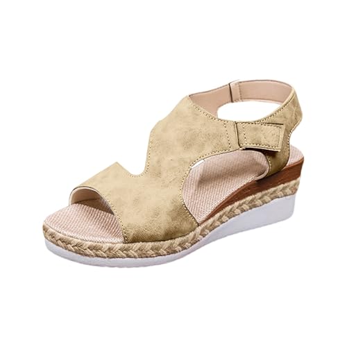 Sandalen für den Sommer, für Damen, leicht, bequem, rutschfest, atmungsaktiv, Strick, Schuhe, Damen, offener Zehenbereich, Wanderschuhe, für Outdoor, Strand, kaki, 41 EU Sandalen für den Sommer, für Damen, leicht, bequem, rutschfest, atmungsaktiv, Strick, Schuhe, Damen, offener Zehenbereich, Wanderschuhe, für Outdoor, Strand, kaki, 41 EU von Générique