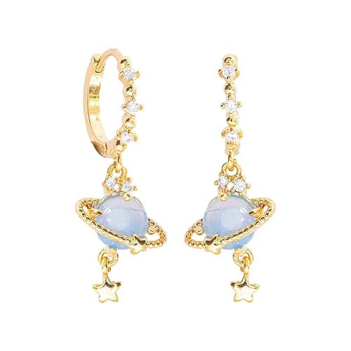 Saturn Ohrringe | Creolen für Frauen | Weltraum Ohrringe Galaxie Planet Saturn Groß Acryl Hängend Ohrringe Statement Schmuck, Se référer au descriptif, Siehe Beschreibung, Siehe Beschreibung von Générique