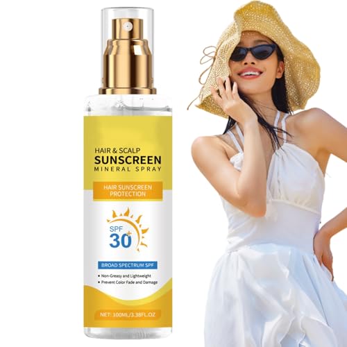 Scalp Sunscreen Spray, 100 ml, LSF 30 Hair & Scalp Sunblock Mist, UV-Schutz für & Outdoor, Travel-Size Hautpflege für Damen & Herren, Sonnenschutz von Générique