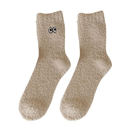 Schwarze Plüsch-Socken für Damen, weich und flauschig, bequem, niedlich, warm, Plüsch, zum Schlafen zu Hause, Weihnachten, mehrfarbig, Mädchen, kaki, One size Schwarze Plüsch-Socken für Damen, weich und flauschig, bequem, niedlich, warm, Plüsch, zum Schlafen zu Hause, Weihnachten, mehrfarbig, Mädchen, kaki, One size von Générique