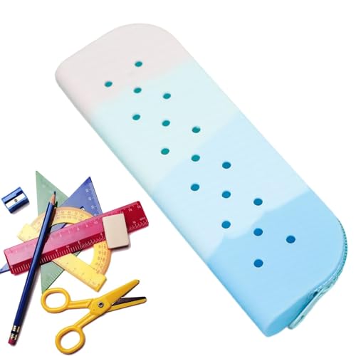 Silikon-Stifthalter – wasserdichter Stifthalter mit großer Kapazität, mit Löchern, tragbare weiche Stiftetasche für Zuhause, Klassenzimmer, Arbeitsplatz, Schreibwaren-Tasche für, Trompete Regenbogen von Générique