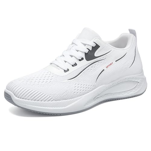 Sneakers Damen Herren Running Sport Sneaker Herren Sommer Mesh Sicherheitsschuhe Orthopädisch Leicht Wanderschuhe Walking Sneaker Sportschuhe Sneaker, 01 weiß, 40 EU von Générique
