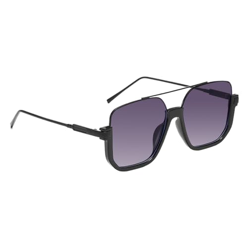Sonnenbrille für Damen – Sonnengläser mit doppelter Brücke | UV-Schutz Double Bridge Sun Gernes | Elegante Sonnenblenden mit großem Rahmen, Augenschutz für den Außenbereich, P, grau, Se référer au von Générique