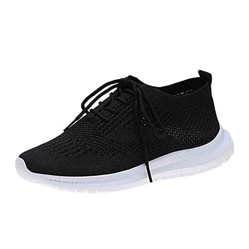 Sportschuh für Damen, Laufschuhe, mit Spitze, leicht, Sneaker, Damen, Sneaker, Walking, bequem, Sneaker, Damen, Laufschuhe, Weiß, Schwarz, 40 EU Sportschuh für Damen, Laufschuhe, mit Spitze, leicht, Sneaker, Damen, Sneaker, Walking, bequem, Sneaker, Damen, Laufschuhe, Weiß, Schwarz, 40 EU von Générique