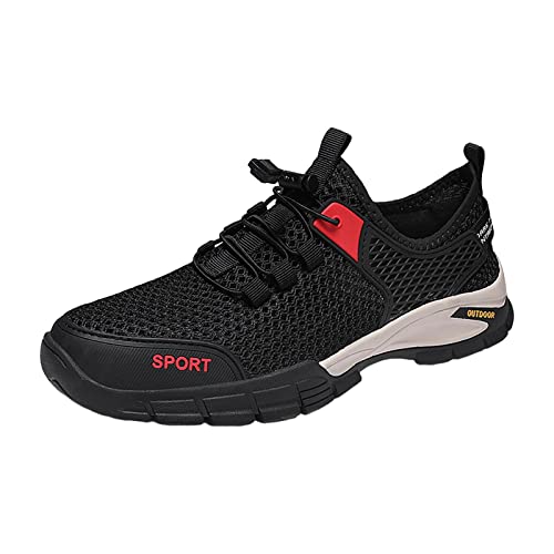 Sportschuhe für Herren, Laufschuhe, Herren, Laufschuhe, Herren, Sneaker, Herren, Komfort, Outdoor, Indoor, Gymnastik, Sneaker, Outdoor, Freizeit, Sneakers, 2 x Schwarz, 41 EU von Générique