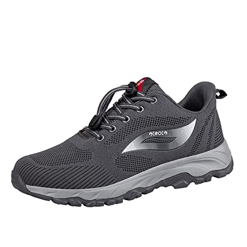 Sportschuhe für Herren, Laufschuhe, Herren, Laufschuhe, Herren, Sneaker, Herren, Outdoor, Freizeitschuhe, bequem, leicht, lässig, Sneaker, A Grey, 42 EU von Générique