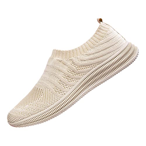 Sportschuhe für Herren, Laufschuhe, Herren, Sneaker, Herren, Laufschuhe, Slip, rutschfest, Sneaker, Casual, Sneaker, Multisport, Arbeit, Schuhe, Weiß A., 41 EU von Générique