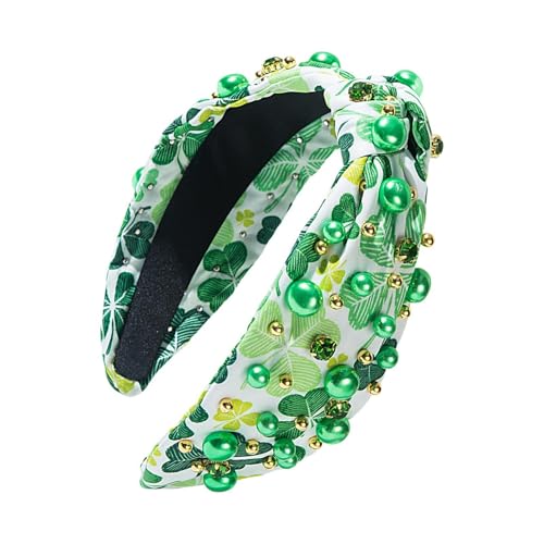 St. Patrick's Day Stirnbänder für Damen, St. Patrick's Day Stirnband | Shamrock Kopfbedeckung – St. Patrick's Day Haarbänder, Haarschmuck, irisches grünes , für Damen und Mädchen von Générique