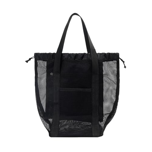 Strandtasche aus Netzstoff – Tragetasche aus Mesh | Mehrzweck-Strandtasche, wiederverwendbar und leicht, geräumig, Schwimmbad, Außentasche, tragbares Zubehör für Handtücher, Schwarz , Se référer au Strandtasche aus Netzstoff – Tragetasche aus Mesh | Mehrzweck-Strandtasche, wiederverwendbar und leicht, geräumig, Schwimmbad, Außentasche, tragbares Zubehör für Handtücher, Schwarz , Se référer au von Générique