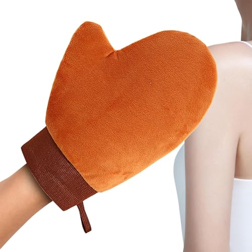 Tanning Mitt, Tanning Lotion Applicator, Soft Portable Tanning Glove Sensitive Skin Women Men Hands Back Body Legs, Wiederverwendbar – Duschpad 15,5 x 22 cm Größe von Générique
