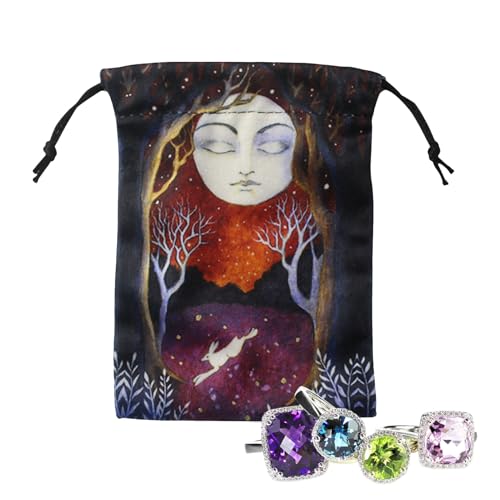 Tarottasche | Tasche mit Kordelzug für Tarotkarten | Würfel-Organizer doppelseitig für Transport Büro Reise Camping Outdoor Haus Garten, SXF15#, Se référer au descriptif von Générique