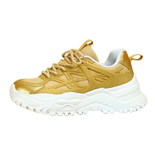 Tennisschuhe für Damen, bequem, orthopädisch, Damen, Sneaker, Damen, Outdoor, Indoor, Casual, Tennisschuhe, Gymnastik, Freizeitsport, Keilschuhe, orthopädisch, Gold 2, 40 EU Tennisschuhe für Damen, bequem, orthopädisch, Damen, Sneaker, Damen, Outdoor, Indoor, Casual, Tennisschuhe, Gymnastik, Freizeitsport, Keilschuhe, orthopädisch, Gold 2, 40 EU von Générique