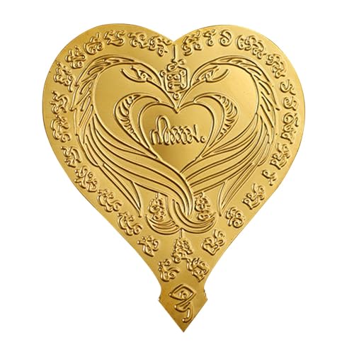 Thai Buddha, Thai Buddha-Blatt – Goldkarte Buddha Amulet Charm – Glückszeichen Runen Schrift Sammlung Halskette Charme religiöses für Männer, Se référer au descriptif, Siehe Beschreibung, Siehe von Générique