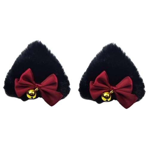Tierhaarnadeln für Frauen – Katzenohren-Haarklammern, lustige Schleifen-Haarspangen | Niedliche und funktionale Haar-Accessoires mit Glocken, perfekt für Kostüme von Générique