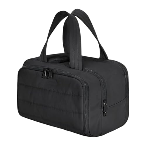 Toiletry Bag Set, Travel Cosmetic Organizer, 10,43 x 7,09 Zoll Makeup Storage Case, Large Open, Lightweight Waterproof Design for Vacation or Daily Use, Schwarz / , Se référer au descriptif von Générique