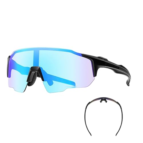 UV-Schutz Sonnenbrille Sport – Sonnenbrille Sport Outdoor Photochrom | Radbrille für Männer Frauen | Eyewear für Wandern im Freien, blau, Se référer au descriptif UV-Schutz Sonnenbrille Sport – Sonnenbrille Sport Outdoor Photochrom | Radbrille für Männer Frauen | Eyewear für Wandern im Freien, blau, Se référer au descriptif von Générique