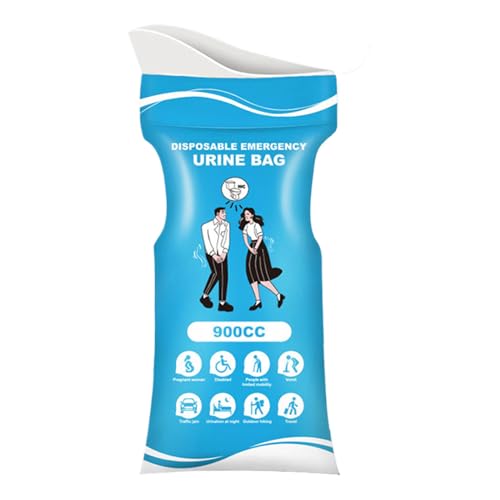 Urinbeutel für Reisen | 900 ml, tragbar, auslaufsicher, Urinalösung für Damen, Hygienelösung für die persönliche Toilette unterwegs von Générique
