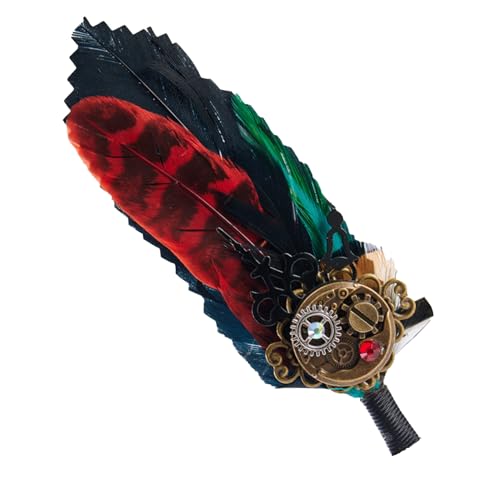 Vintage Brosche | Brosche Schmuck Kleidung 2-in-1 Form Federn | Modische Haarnadeln für Damen Kleider Hochzeit Hemden Rucksäcke | Sammler Party Kostüm Events Abend, Se référer au descriptif, Federn + von Générique