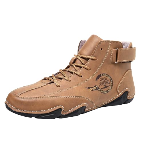Wanderschuhe für Herren, Sneaker, Herren, modisch, Sport, für Herren, bequem, ohne Schnürsenkel, Wandern, elastisch, atmungsaktiv, rutschfest, atmungsaktiv, Braun C, 43 EU von Générique