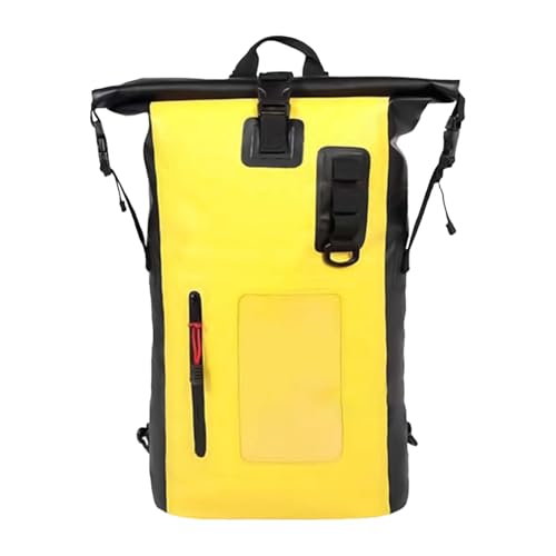 Wasserdichter Rucksack – Wanderrucksack | Tragbar, vielseitig und wiederverwendbar, große Kapazität, langlebig, beständig zum Schwimmen, Kajak, Camping, Na, gelb, Se référer au descriptif, Siehe von Générique