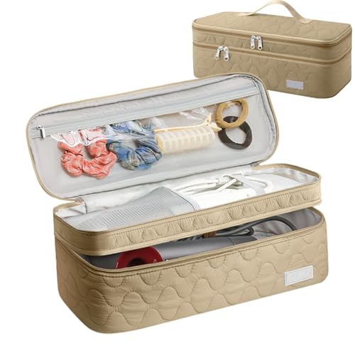 Werkzeugtasche für Haare, Frisiertasche, Reise, Haartrockner, Lockenstab, Tasche, doppelte Schicht, Organizer für Frisierwerkzeuge, Aufbewahrungstasche für Haare, Werkzeugkoffer von Générique