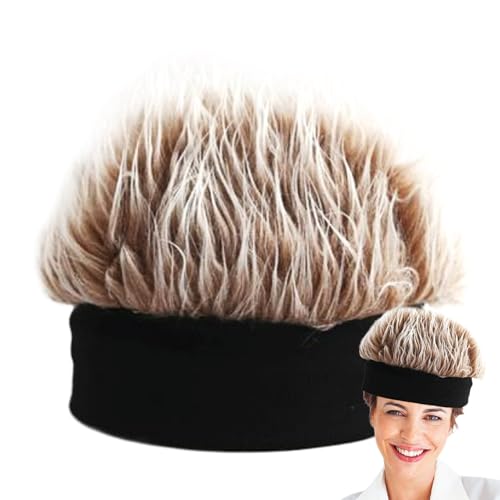 Will Hats for Men, Men Wig Hat | Hip Hip Strickfrisur mit Vliesfluss, kurzfristiger elastischer Hut, künstliches Haar ist perfekt und Frauen sind perfekt! Drücken Sie Ihre so von Générique