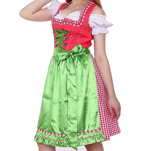 0471 Trachtenkleid 3Tlg. Dirndl Oktoberfest - Gr.34 bis 46 (DE/NL/SE/PL, Numerisch, 42, Regular, Regular) von Generisch