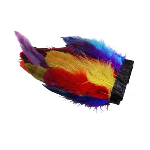 1/10M Großhandel Hahn Feder Trim Nähen Handwerk DIY Weihnachten Plume Natürliche Feder Band Schmuck Machen Hochzeit Party decor(Colored,1 Meters) von Generisch
