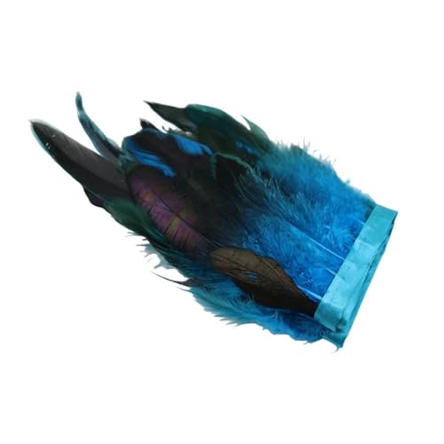 1/10M Großhandel Hahn Feder Trim Nähen Handwerk DIY Weihnachten Plume Natürliche Feder Band Schmuck Machen Hochzeit Party decor(Lake Blue,10 Meters) von Generisch