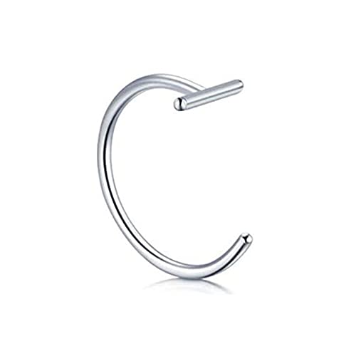 1-5 Stück Frauen Lippenring Piercing Fake Edelstahl Nasenringe Septum Piercing Clip On Mund Non Piercing Punk Manschette Hoop Ohrring, M, Kunststoff von Generisch