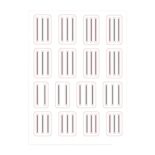 1 Bogen selbstklebende französische Spitzen-Aufkleber – Plaid Line Art Decals für Maniküre von Generisch