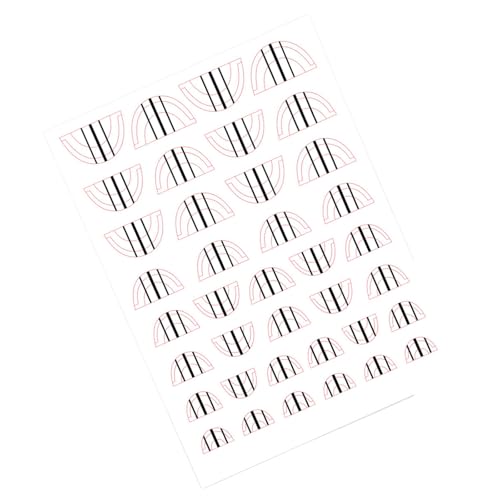 1 Bogen selbstklebende französische Spitzen-Aufkleber – Plaid Line Art Decals für Maniküre von Generisch
