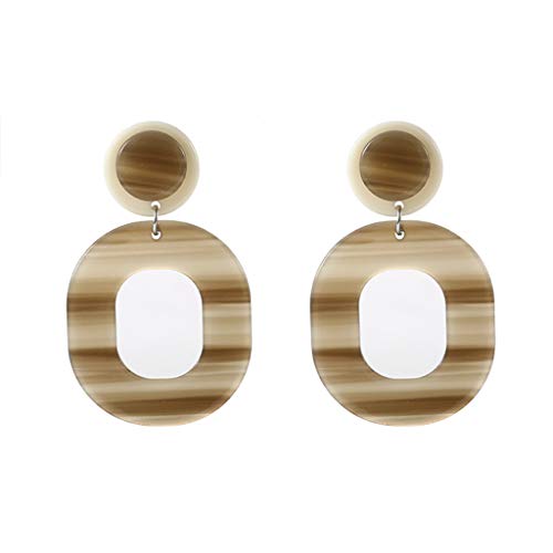 1 Paar Damen-Ohrhänger aus Holz, ovaler Anhänger, Schmuckzubehör, Liebesgeschenk, stark und langlebig von Generisch