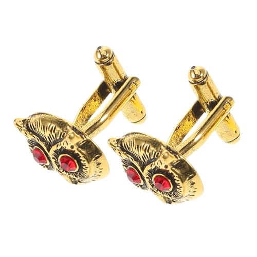 1 Paar Herren Manschettenknöpfe Eulenform Stilvolle Langlebige Cufflinks für Formelle Anlässe Wie Hochzeiten Geschäftsmeetings Hochwertiges Accessoire für Anzüge von Generisch