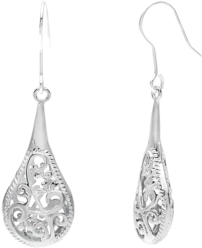 1 Paar Mode Wassertropfen Hohl Anhänger Haken Ohrringe Baumeln Teardrop Kronleuchter Ohrringe Schmuck Geschenk für Frauen Mädchen Silber Practical and professional 1 Paar Mode Wassertropfen Hohl Anhänger Haken Ohrringe Baumeln Teardrop Kronleuchter Ohrringe Schmuck Geschenk für Frauen Mädchen Silber Practical and professional von Generisch