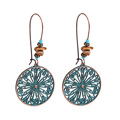 1 Paar baumelnde Retro-Ohrringe, geometrische Ohrringe, baumelnde Tropfenohrringe für Frauen und Mädchen, witziger Schmuck für Frauen, Einheitsgröße, Metall, Kein Edelstein von Generisch