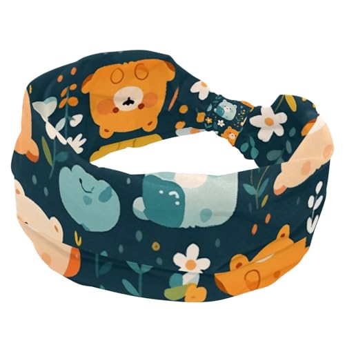 1 Packung Stirnbänder für Damen, rutschfest, elastisch, Sport-Haarbänder für Damen, weiches Stoff-Stirnband für Workout, Yoga, modisches Haarzubehör, Cartoon-Tiere-1202 1 Packung Stirnbänder für Damen, rutschfest, elastisch, Sport-Haarbänder für Damen, weiches Stoff-Stirnband für Workout, Yoga, modisches Haarzubehör, Cartoon-Tiere-1202 von Generisch