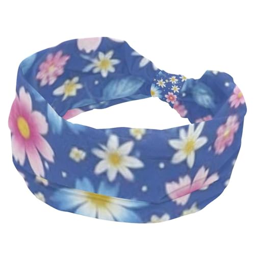 1 Packung breite Stirnbänder für Damen, elastisches Stirnband, ästhetisch, farbige Blumen, Stirnbänder, Damen-Haarband, Turban, Workout, weiches Schweiß-Haarband, Zubehör 1 Packung breite Stirnbänder für Damen, elastisches Stirnband, ästhetisch, farbige Blumen, Stirnbänder, Damen-Haarband, Turban, Workout, weiches Schweiß-Haarband, Zubehör von Generisch