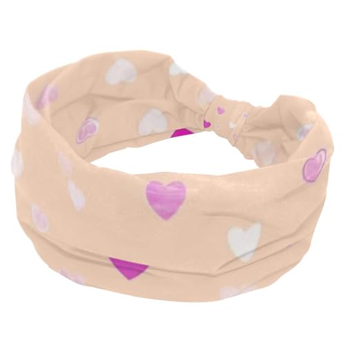 1 Packung breite Stirnbänder für Damen, elastisches Stirnband, bunt, Love-1699, Stirnbänder, Damen-Haarband, Turban, Workout, weiches Schweiß-Haarband, Zubehör von Generisch