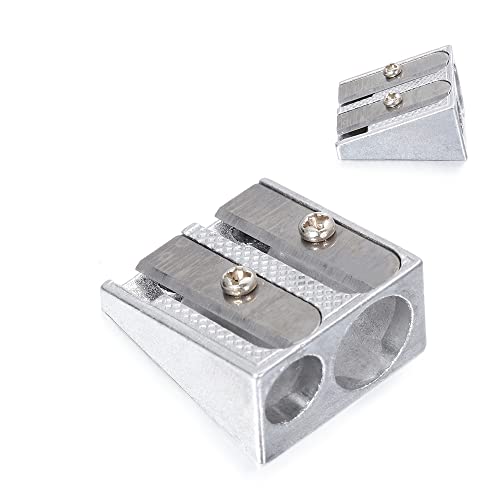 1 STÜCKE Silber Spitzer Metall Abgeschrägt Doppelloch Anspitzer Schule Büro Spitzer Schreibwaren 1 STÜCKE Silber Spitzer Metall Abgeschrägt Doppelloch Anspitzer Schule Büro Spitzer Schreibwaren von Generisch