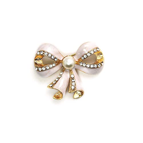 1 Stück Mode Strass Kristalle Weihnachten Brosche Brosche Kleid Schal Jewery Charme Weihnachtsgeschenk Hochzeit Emaille Legierung Brosche für Frauen Mädchen 16 weiß von Generisch