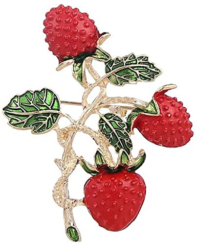 1 Stück Süße Süße Mädchen Brosche Erdbeere Frucht Corsage Pins Abzeichen Exquisite Corsage Anzug Pin Hochwertiger Schal Schnalle Brosche Pin Neck Pin Modeschmuck Mantel Shirts Kragen Zubehör Geschenk von Generisch